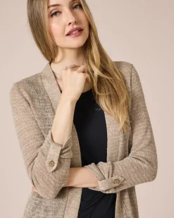 Clearance Longcardigan mit Metallicgarn Strickware