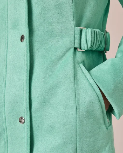 Online Longjacke in Velours-Optik Jacken & Mäntel