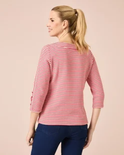 Outlet Lux Ottoman Sweater mit Streifen Shirts & Tops