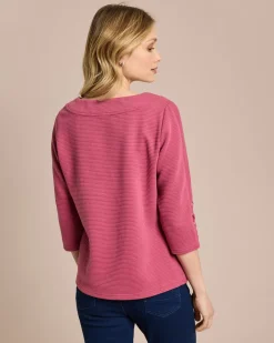 Lux Sweat Ottoman Jersey 3/4-Arm Shirts & Tops
