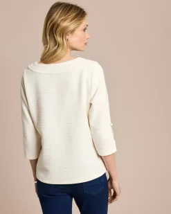 Lux Sweat Ottoman Jersey 3/4-Arm Shirts & Tops