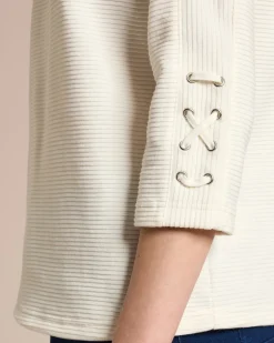 Lux Sweat Ottoman Jersey 3/4-Arm Shirts & Tops