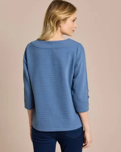 Lux Sweat Ottoman Jersey 3/4-Arm Shirts & Tops