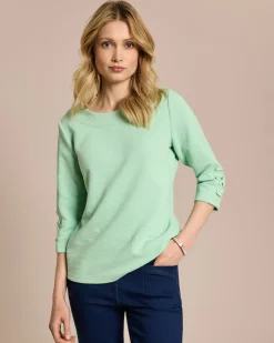 Lux Sweat Ottoman Jersey 3/4-Arm Shirts & Tops