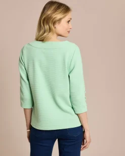 Lux Sweat Ottoman Jersey 3/4-Arm Shirts & Tops