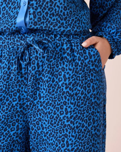 Clearance Musselinhose mit Animal-Druck Hosen