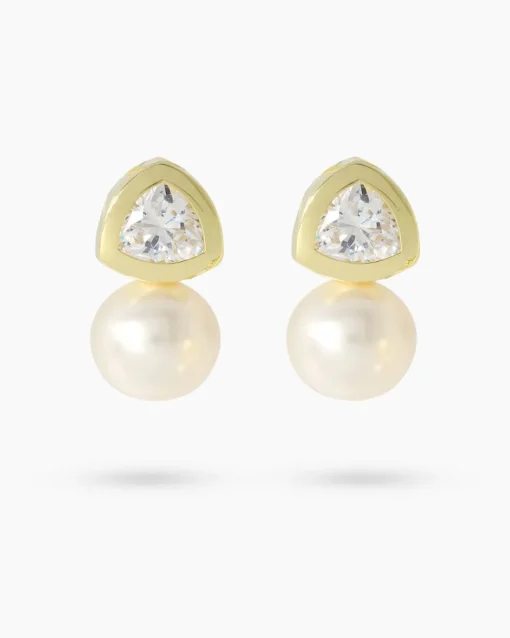 Sale Ohrclipstecker mit MK-Perle 12 mm & Zirkonia Ohrringe