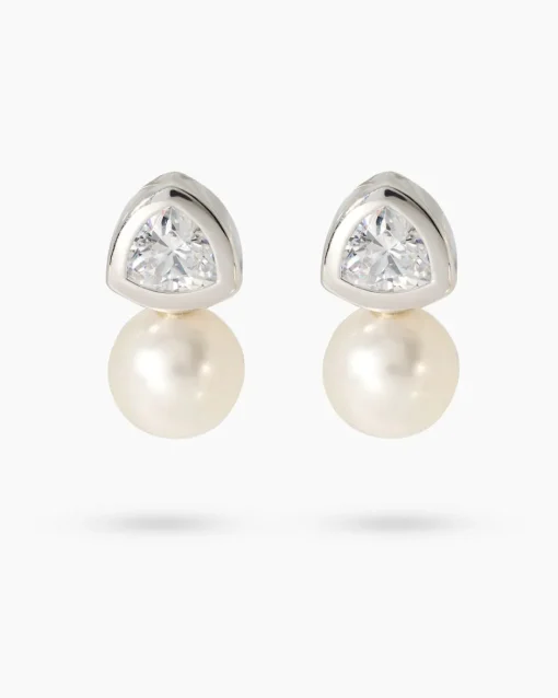 Sale Ohrclipstecker mit MK-Perle 12 mm & Zirkonia Ohrringe