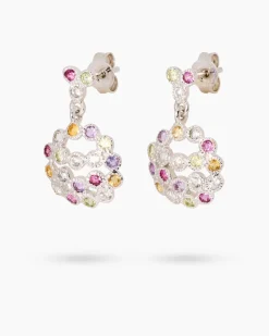 Outlet Ohrhänger mit Edelsteinen Ohrringe