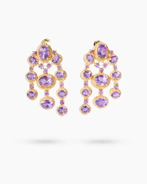 Hot Ohrstecker mit Amethyst Ohrringe
