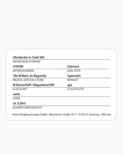 Outlet Ohrstecker mit Brillant & Diamant 0,50 ct Ohrringe