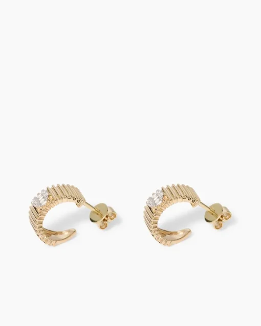 Hot Ohrstecker mit Brillanten & Diamanten ca. 0,09 ct Ohrringe