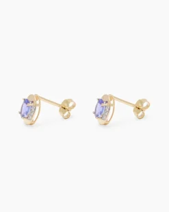 Hot Ohrstecker mit Tansanit AAA+ & Brillanten Ohrringe