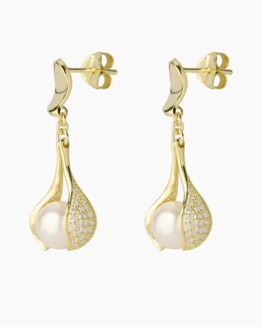 Online Ohrstecker MK-Perle 8 mm & Zirkonia Ohrringe