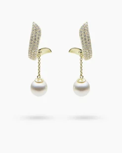 Hot Ohrstecker MK-Perle 9 mm & Zirkonia Ohrringe