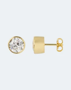 New Ohrstecker-Set mit Zirkonia, 2 Paar Ohrringe