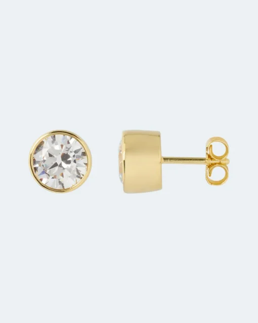 New Ohrstecker-Set mit Zirkonia, 2 Paar Ohrringe
