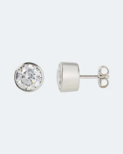 New Ohrstecker-Set mit Zirkonia, 2 Paar Ohrringe