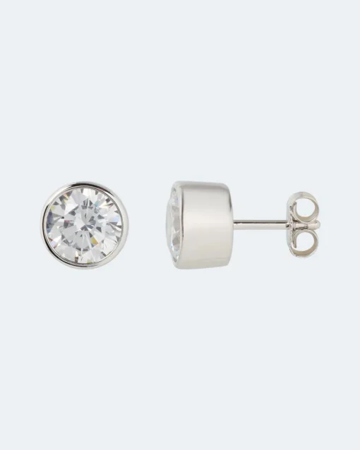 New Ohrstecker-Set mit Zirkonia, 2 Paar Ohrringe