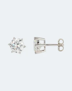 New Ohrstecker-Set mit Zirkonia, 2 Paar Ohrringe