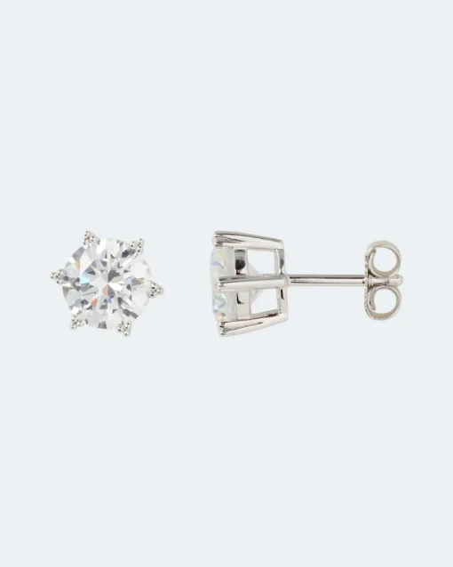 New Ohrstecker-Set mit Zirkonia, 2 Paar Ohrringe