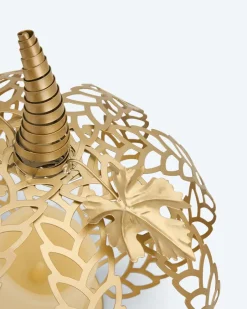 Outdoor Metallkürbis mit LED Kerze Dekoration