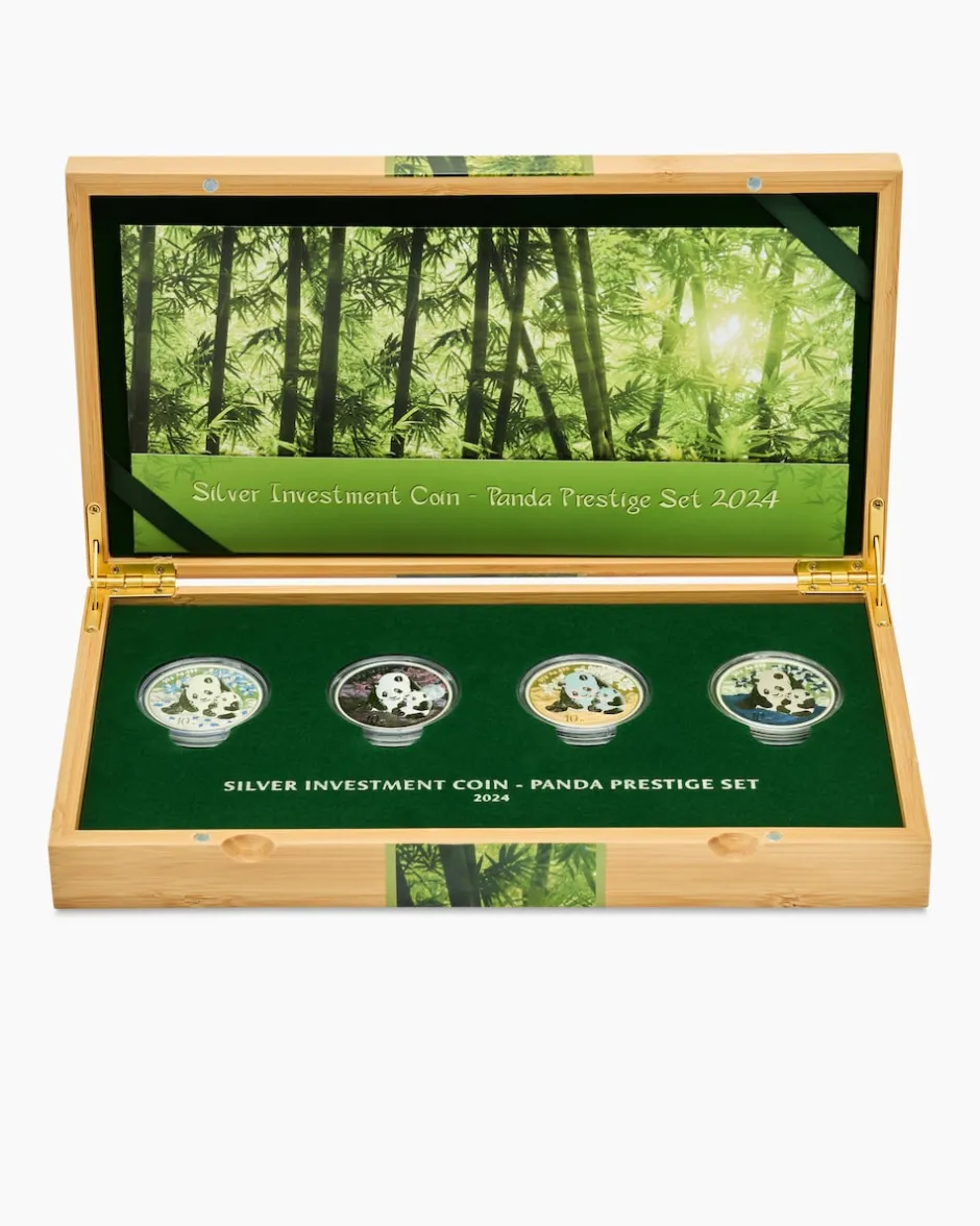 Panda Silber Investment Prestige-Set Münzen