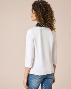 Clearance Poloshirt mit Punkte-Deko Shirts & Tops