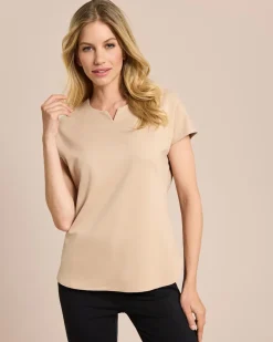 New Ponte Shirt mit Halbarm Shirts & Tops