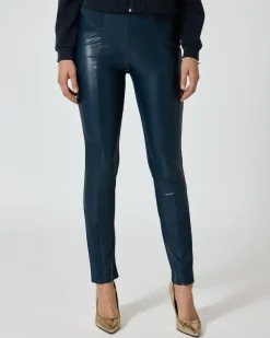 Clearance Ponte-Hose mit Leder-Imitat Hosen