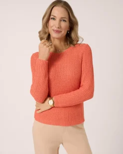Outlet Pullover aus Bändchengarn Strickware
