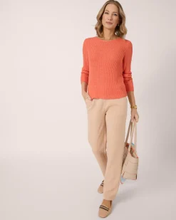 Outlet Pullover aus Bändchengarn Strickware