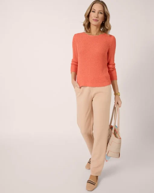 Outlet Pullover aus Bändchengarn Strickware