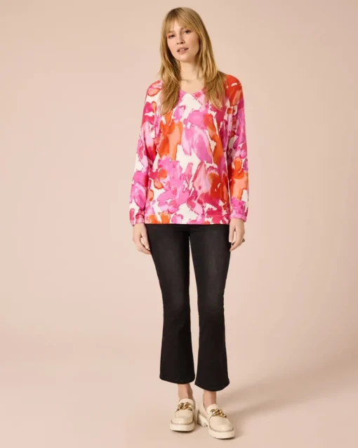 Discount Pullover mit Batik-Print Strickware