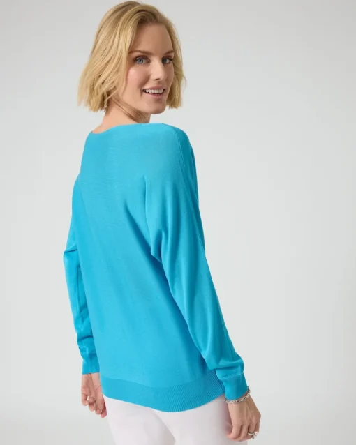 Clearance Pullover mit Glanzgarn-Ajour-Einsatz Strickware