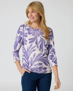 Best Pullover mit großem Blumen-Druck Strickware