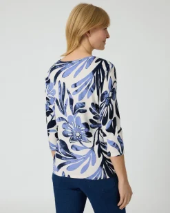 Best Pullover mit großem Blumen-Druck Strickware