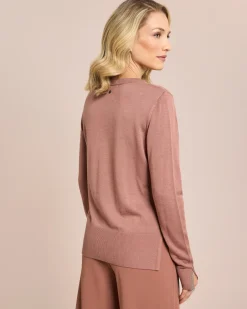 Clearance Pullover mit Kettendetail Strickware