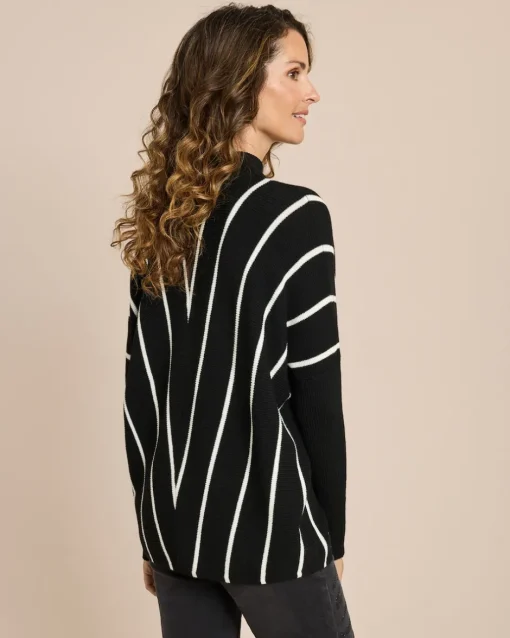 Best Pullover mit Kontraststeifen Strickware