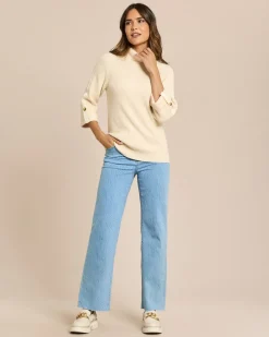 Best Pullover mit Kragen zum Umschlagen Strickware