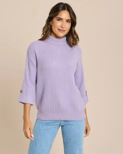 Best Pullover mit Kragen zum Umschlagen Strickware