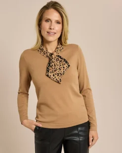 Online Pullover mit Leokragen und Schleife Strickware