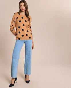 Hot Pullover mit Punkten Strickware
