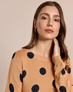 Hot Pullover mit Punkten Strickware