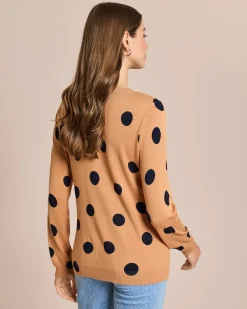 Hot Pullover mit Punkten Strickware
