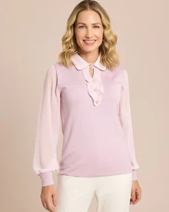 Best Pullover mit Rüsche Strickware