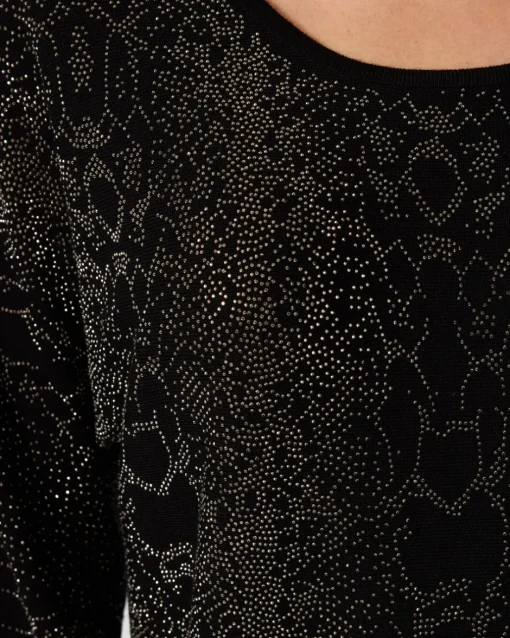 Best Pullover mit Strass-Schlange Strickware