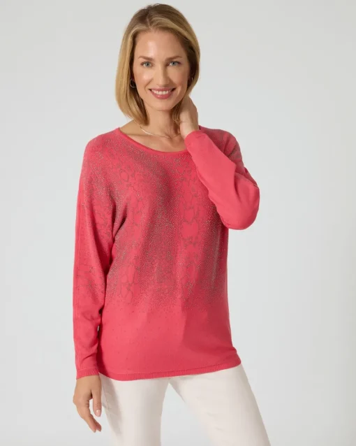 Best Pullover mit Strass-Schlange Strickware