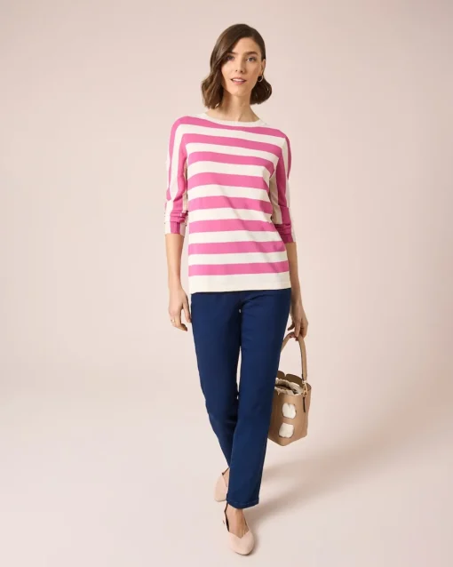 Outlet Pullover mit Streifen Strickware