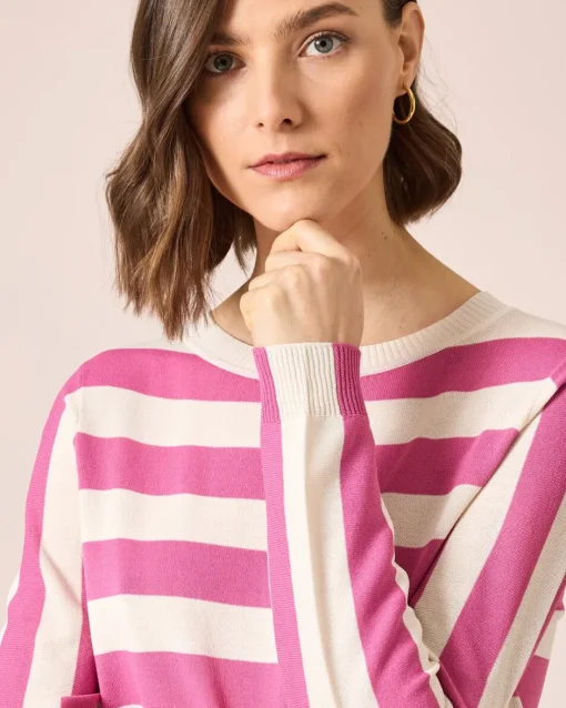 Outlet Pullover mit Streifen Strickware